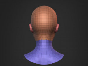 African Black Bust Female Head 3D Model