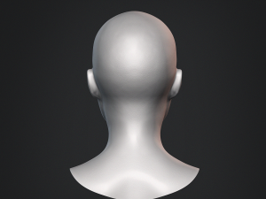 African Black Bust Female Head 3D Model