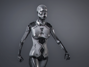 Robot Android Female Model 3D