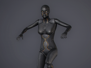 Robot Android Female Model 3D