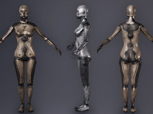 Robot Android Female Model 3D