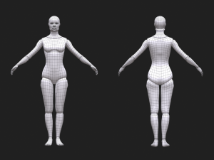 Robot Android Female Model 3D