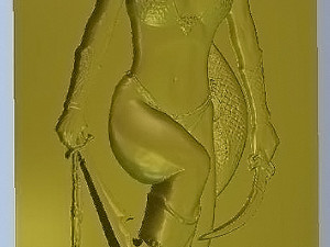 girl with anaconda-panel 3D Модель