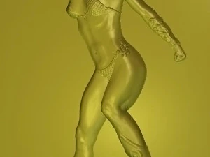 girl with cucri-panel 3D Model