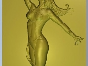 woman with a dragon Modelo 3D