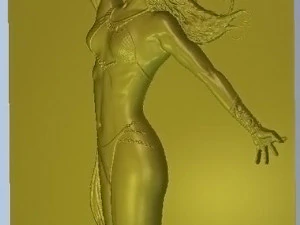 woman with a dragon 3D Model