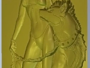 犬とレディ 3Dモデル