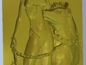 ledy with dog Modèle 3D
