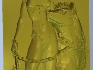 犬とレディ 3Dモデル