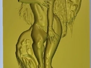 dame sur l'arbre Modèle 3D