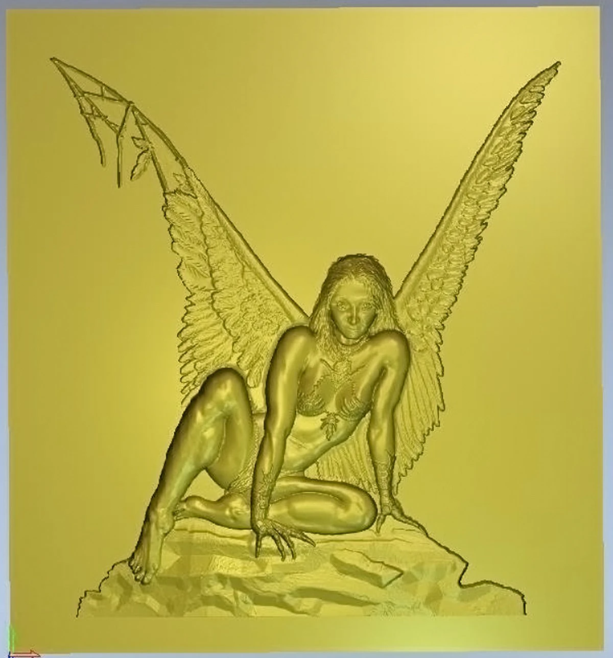 angel dame 3D Model .c4d .max .obj .3ds .fbx .stl .blend