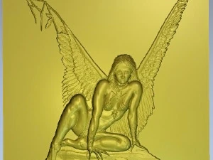 malaikat wanita Model 3D