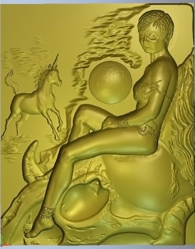 lady with a unicorn 3D Модель .c4d .max .obj .3ds .fbx .stl .blend 