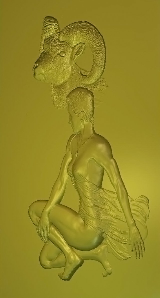 aries woman Model 3D .c4d .max .obj .3ds .fbx .stl .blend 
