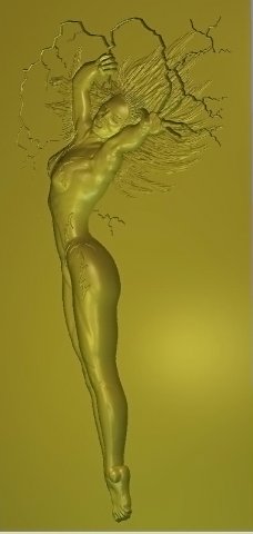 lightning woman 3D 模型 .c4d .max .obj .3ds .fbx .stl .blend