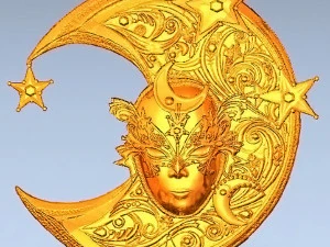 topeng-bulan Model 3D