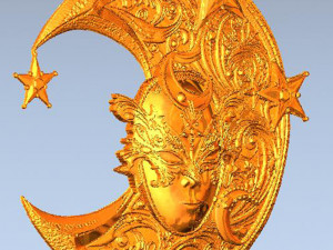 mask-moon Modelo 3D