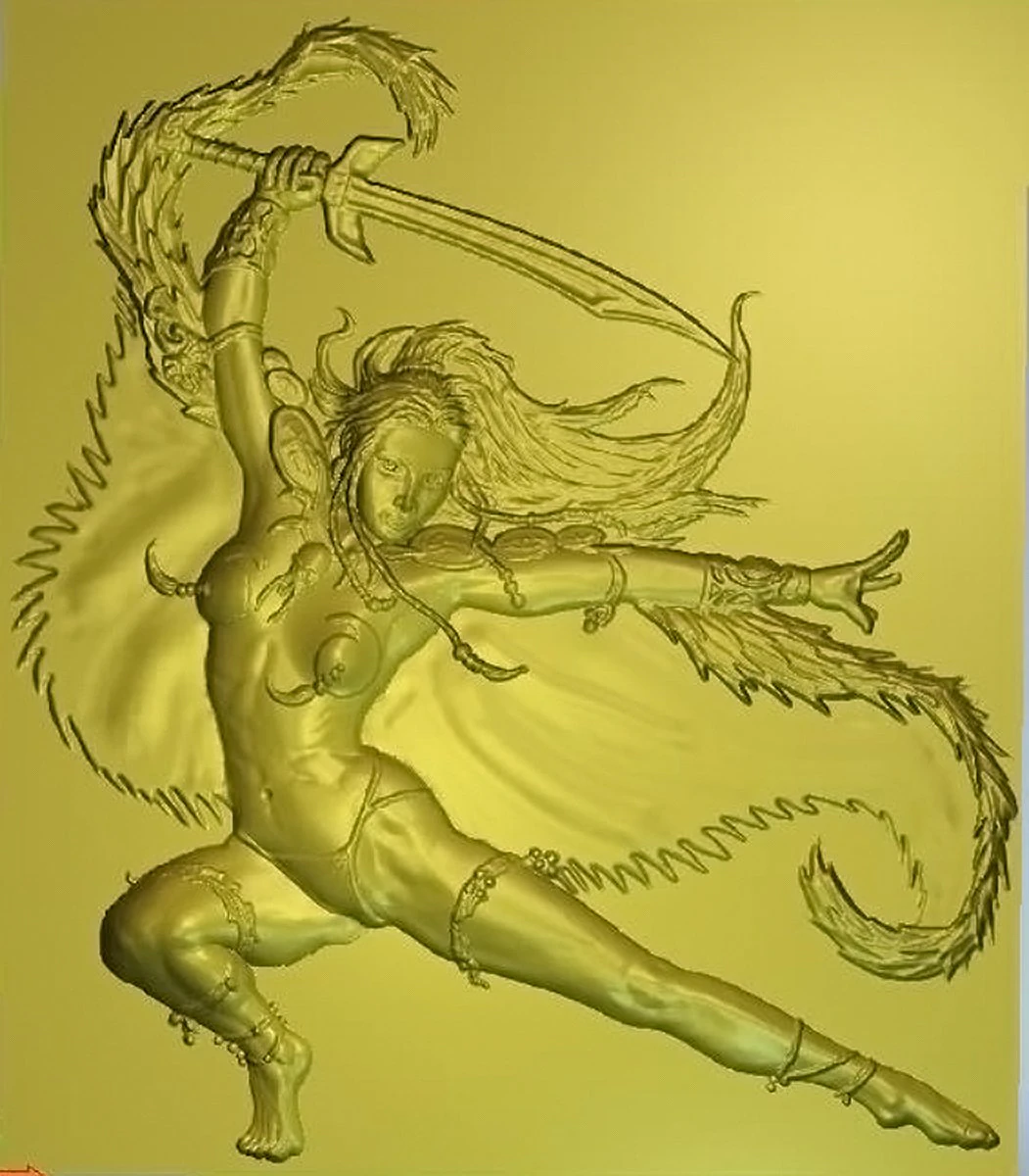 the lady in the cape 3D Print Model .c4d .max .obj .3ds .fbx .stl .blend