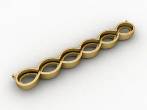 Horizontal gold pendant 3D Print Model