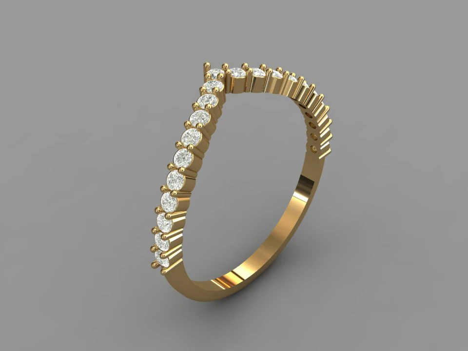 V ring 3D Model .c4d .max .obj .3ds .fbx .stl .blend 