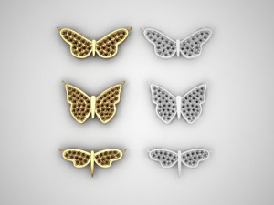 3d print gold butterfly pendant 3D Baskı Modeli