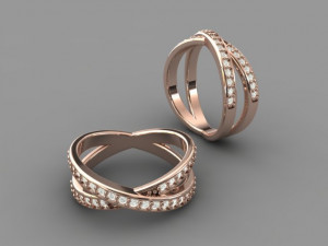 3d gold cross ring 3D print model 3D Baskı Modeli