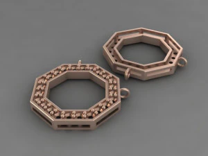 8-sided printable gold pendant 3D Print Model