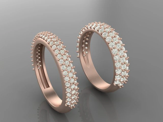 Free Diamond pave ring 3D Print Model .c4d .max .obj .3ds .fbx .stl .blend 