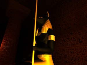 Egyptian god Anubis Sculpture Figure Low-poly 3D Модель