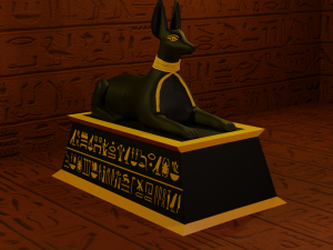 Anubis dog form Sculpture Figure Low-poly Modelo 3D