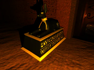 Anubis dog form Sculpture Figure Low-poly 3D Model