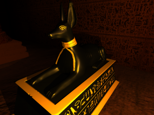 Anubis dog form Sculpture Figure Low-poly Model 3D