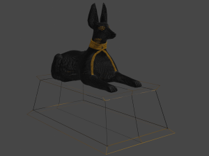 Anubis dog form Sculpture Figure Low-poly Model 3D