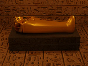 Tutankhamun Golden Sarcophagus Prop Figure 3D Model