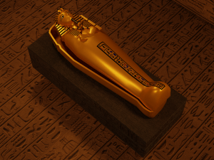 Tutankhamun Golden Sarcophagus Prop Figure 3D Model
