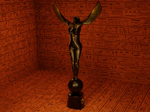 Isis egyptian goddes statue 3D Model