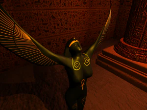 Isis egyptian goddes statue 3D Model