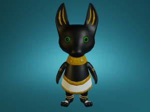 Mini cute anubis character - npc 3D Model
