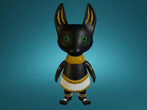 Mini cute anubis character - npc 3D Model