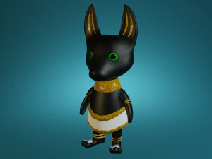 Mini cute anubis character - npc 3D Model