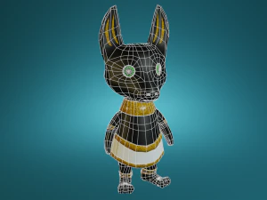 Mini cute anubis character - npc 3D Model