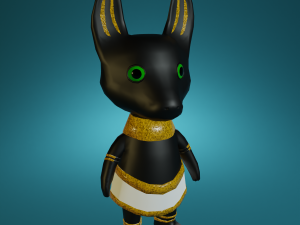 Mini cute anubis character - npc 3D Model