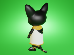 Mini cute egyptian goddess Basted character or NPC 3D Model
