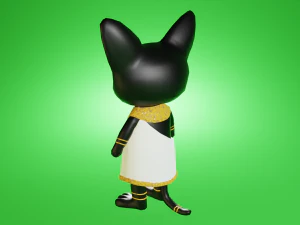 Mini cute egyptian goddess Basted character or NPC 3D Model