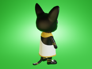 Mini cute egyptian goddess Basted character or NPC 3D Model