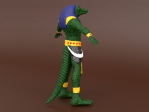 Egyptian god sobek character 3D Model