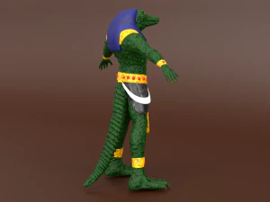Egyptian god sobek character 3D Model