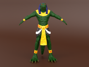 Egyptian god sobek character 3D Model