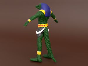 Egyptian god sobek character 3D Model