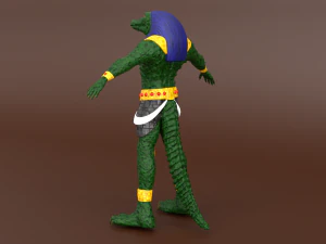 Egyptian god sobek character 3D Model